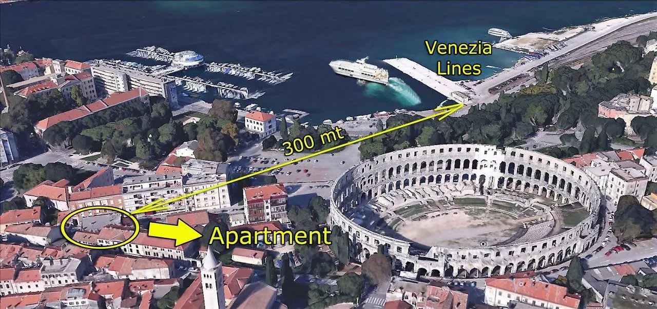 Arena Design Apartments With Free Private Parking And With A Terrace Pula